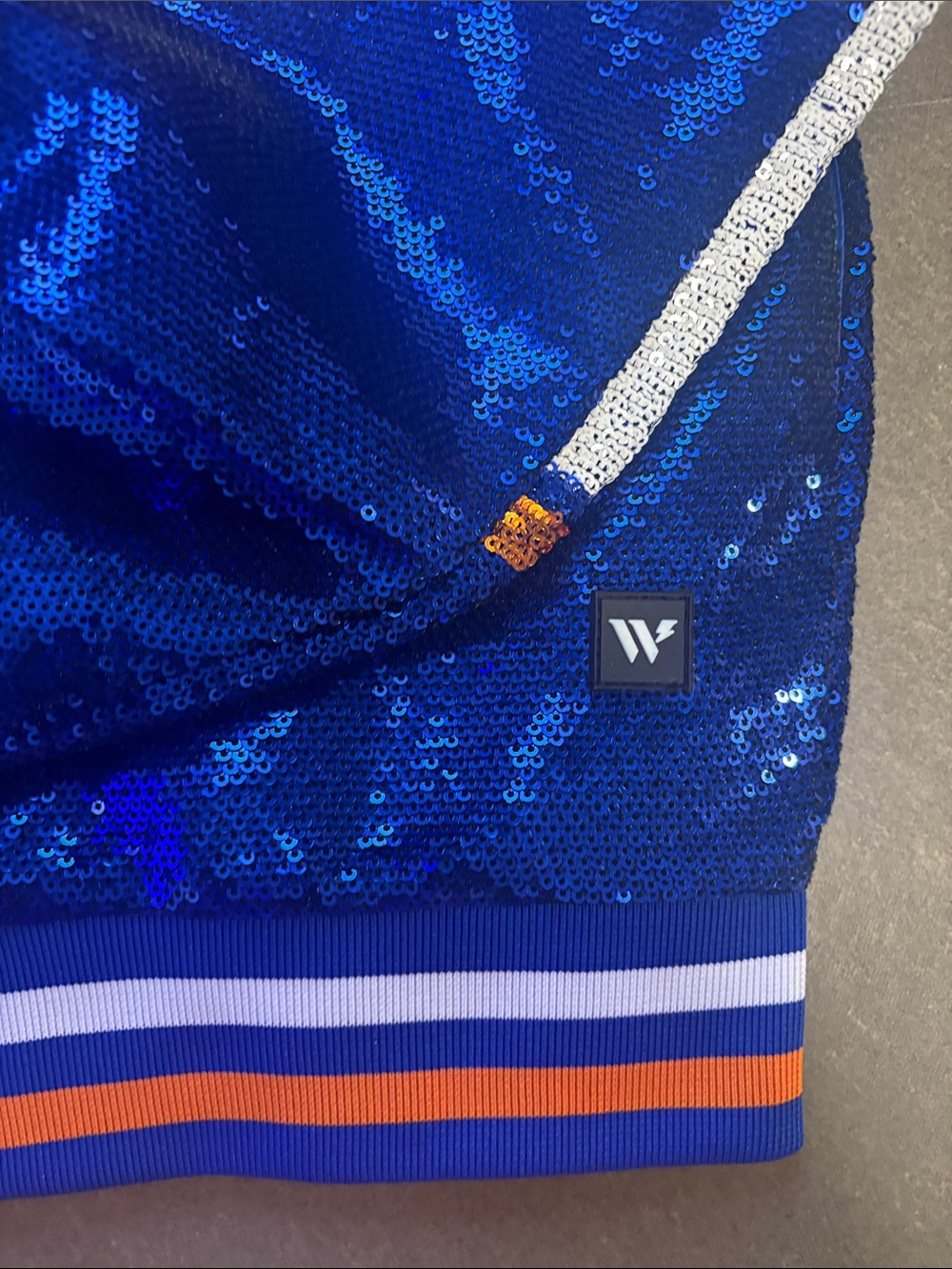NY KNICKS Sequined Bomber Jacket - Women Size XL (NEW) 2026 CHAMPS - Picture 4 of 9